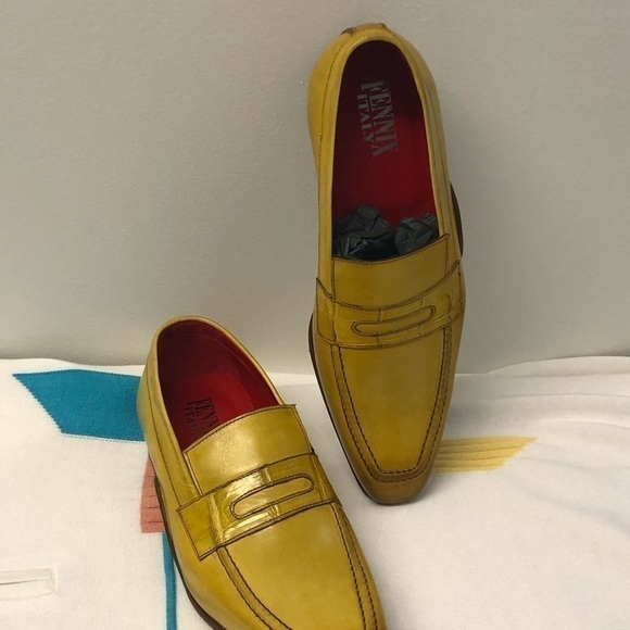 Fennix Italy  shoe mustard calfskin/alligator main image 4